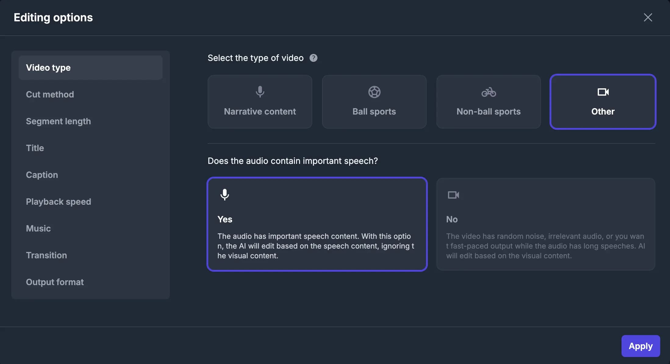 VIDIO AI Video Editor Screenshot